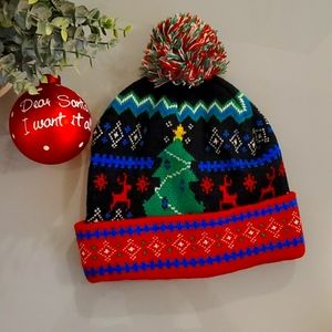 Christmas Pom Adult Hat